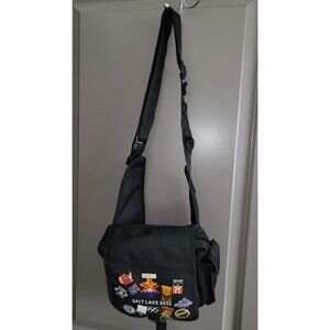 Vintage 2002 Salt Lake Winter Olympics Bag with Pin Collection